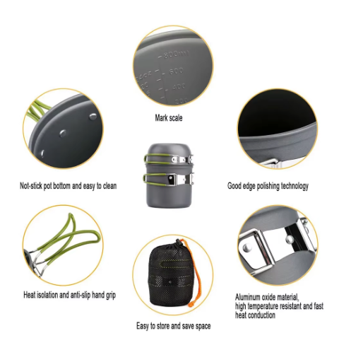 PureTrekker Camping Pot & Bowl Set